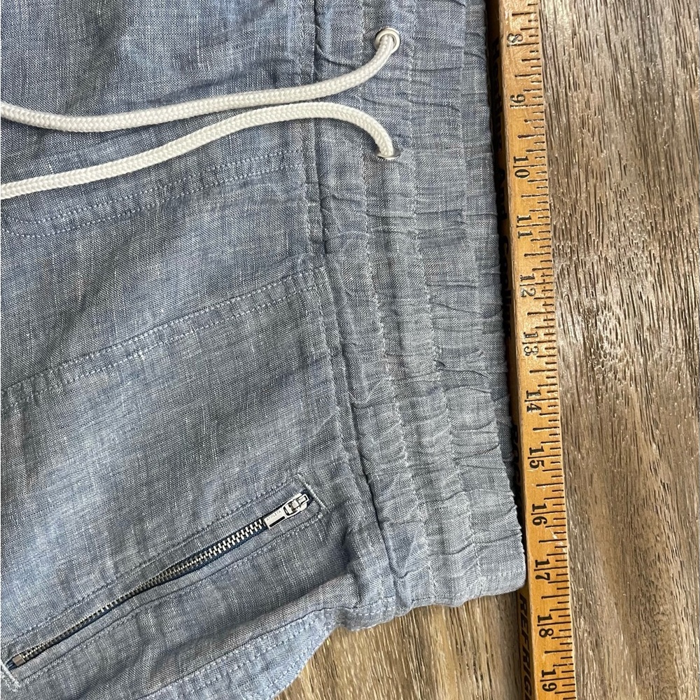 NWOT Athleta Light Blue Linen-Blend Drawstring Pants Sz 12 - Picture 9 of 12
